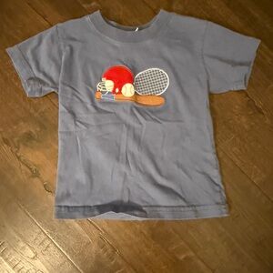 Kids Blue Sports Applique Tee